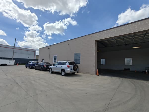 Exterior view of the inspection bay at 1650 James Drive, Mount Prospect.